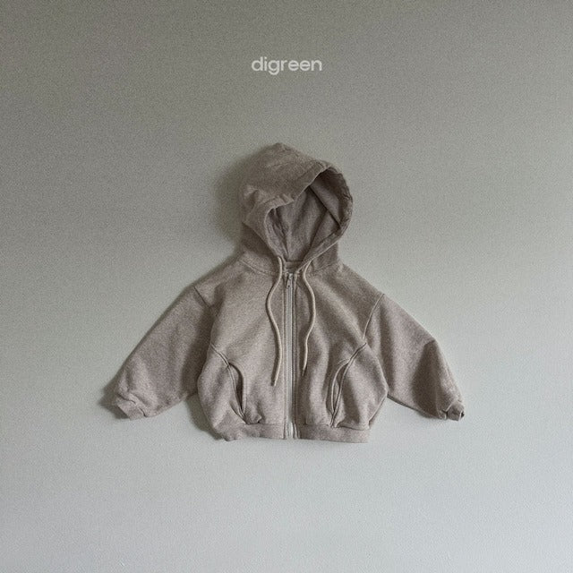 digreen / round zip up