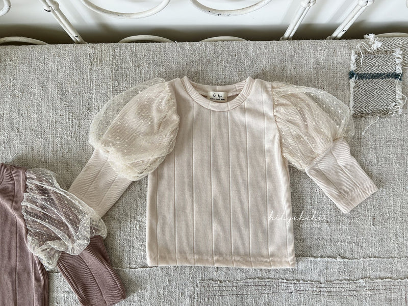 hi byebebe / bebe roman puff tee