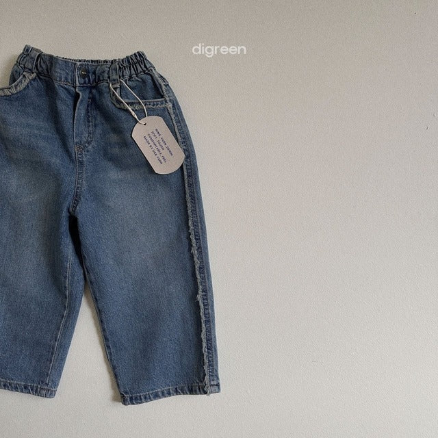 digreen / tassel denim pants