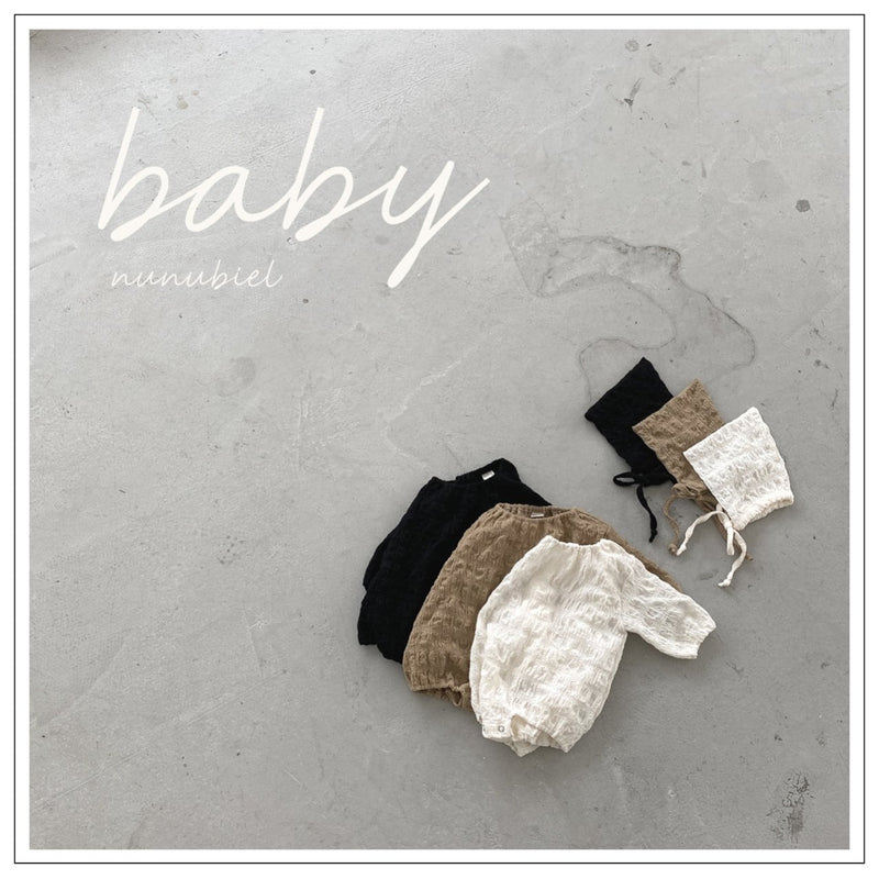 nunubiel/ bebe arani romper & bonnet