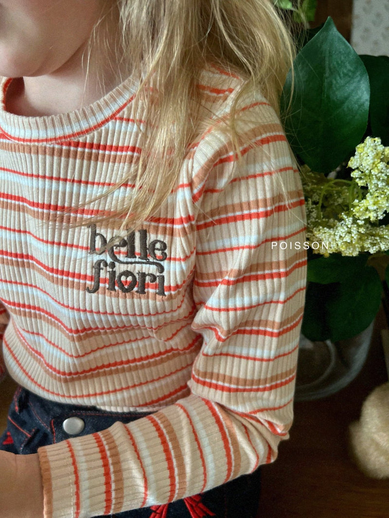 poisson / bell stripe tee 【for kids & jr】