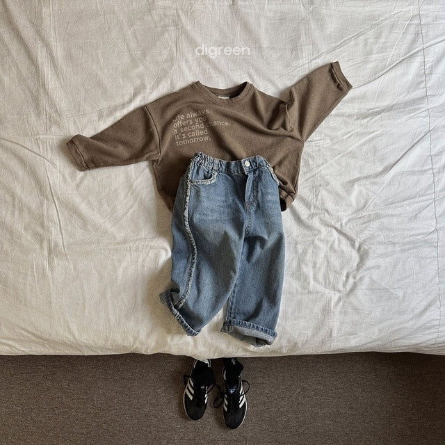 digreen / tassel denim pants