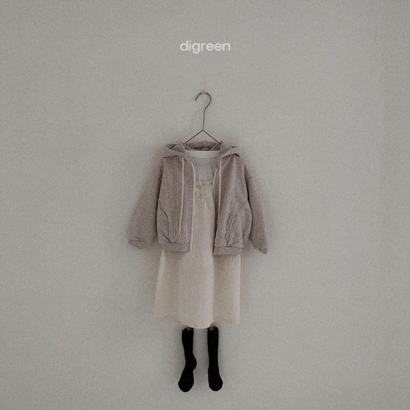 digreen / round zip up