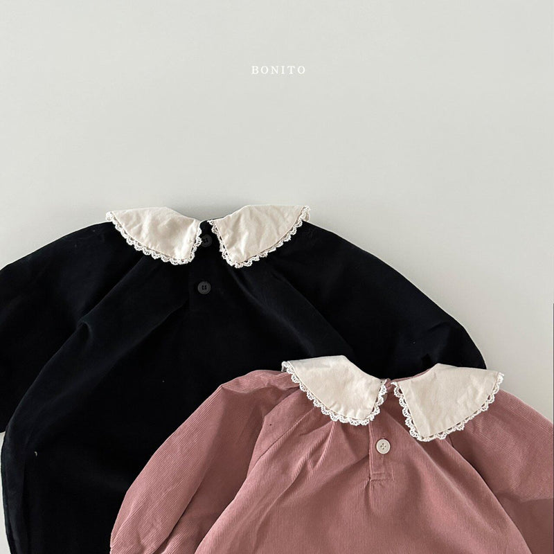 bonito / corduroy flower collar suit