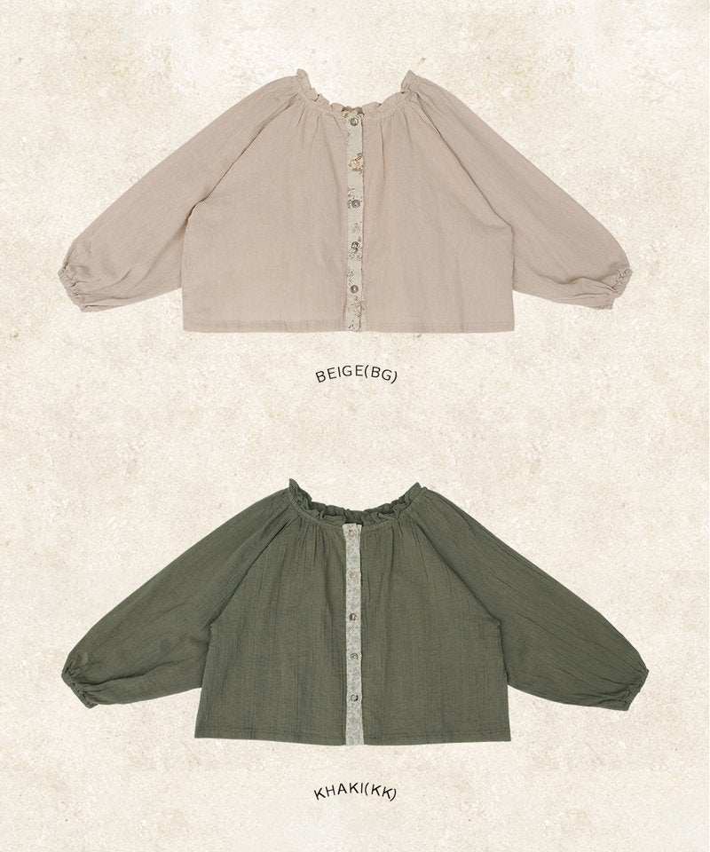 :即納: MARDI AMBER / sage blouse