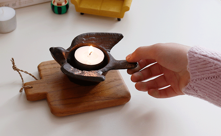swallow candle holder