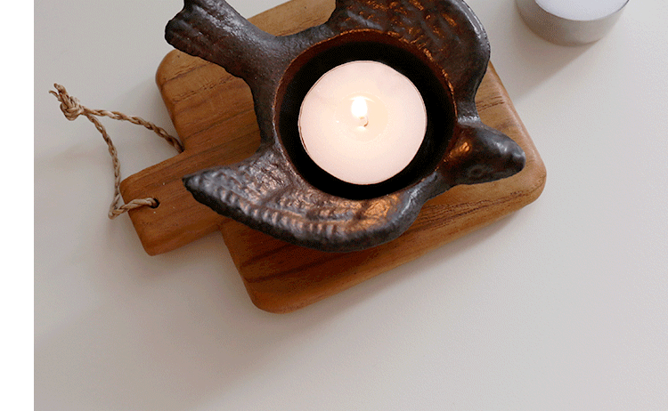 swallow candle holder