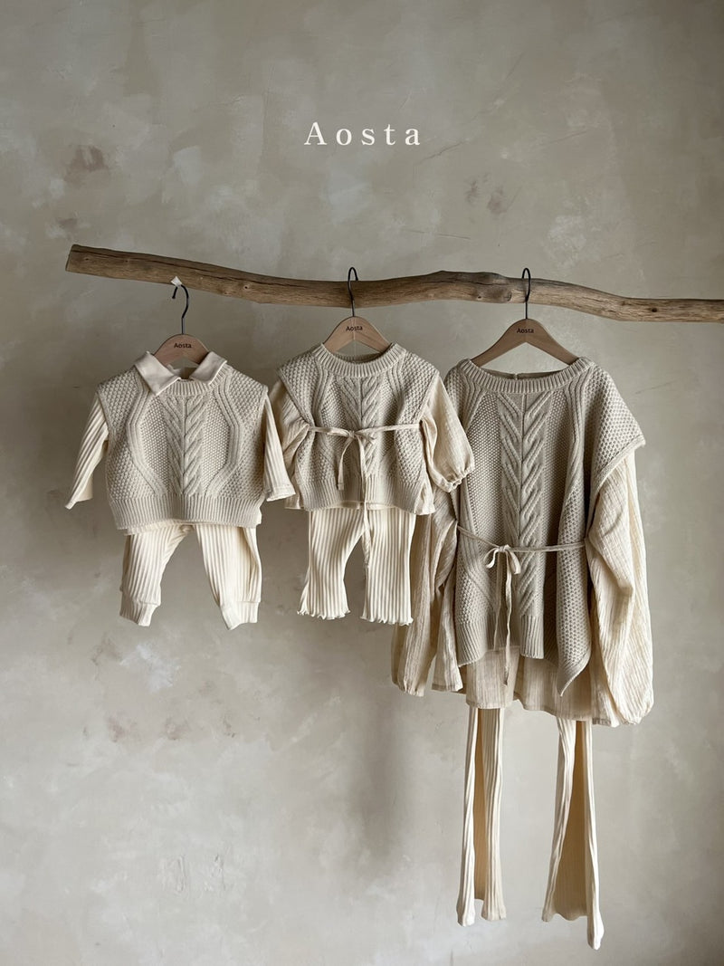 :即納: aosta / almond knit vest