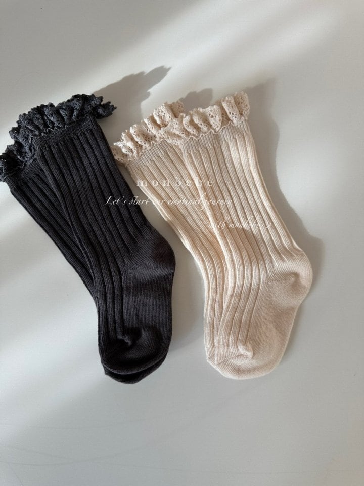 即納 monbebe / lace socks set