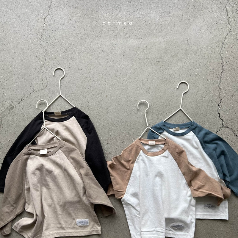 【即納 100size】
 oatmeal /  raglan tee