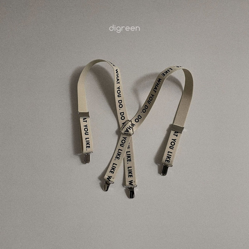 digreen /lettering suspender