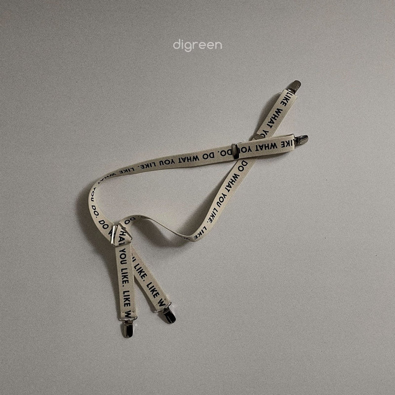 digreen /lettering suspender